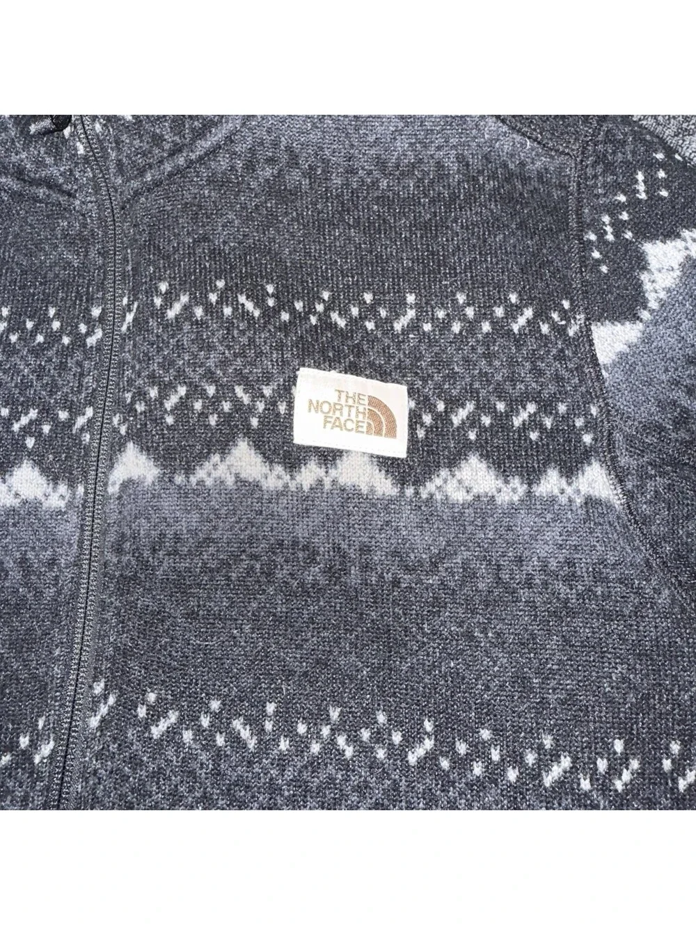 The North Face Men's Gordon Lyons 1/4 Zip Pullover Size M Black Landscape Print